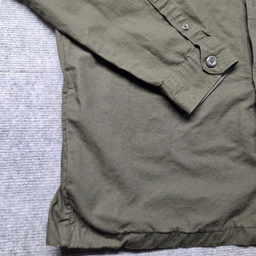 Gap Mens XXL Ripstop Cotton Button Down Shirt Olive Green Long Sleeve Overshirt - Picture 3 of 15
